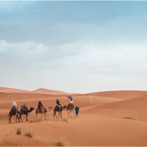 paseo en camello por las dunas del desierto de Merzouga